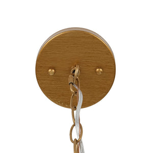 LightFixturesUSA - French Country 4 - Light Fabric Round Candle Style Chandelier - Chandelier - Brass - 