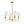 LightFixturesUSA - French Country 4 - Light Fabric Round Candle Style Chandelier - Chandelier - Brass - 