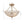 LightFixturesUSA-French Country Antique Round Crystal Cage Semi Flush Mount-Chandelier-15.7 in-