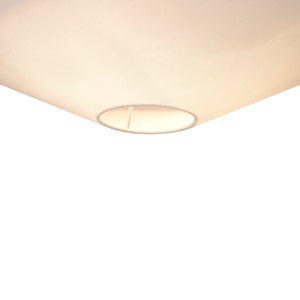 LightFixturesUSA-French Country Tiered White Fabric Conical Cage Chandelier-Ceiling Light-23.6 in-