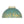 LightFixturesUSA - French Country Weathered Gilded Patina Teal Dome Flush Mount - Pendant Light - 13.8 in - 