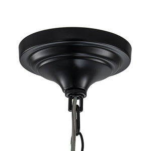 LightFixturesUSA - French Farmhouse 1 - Light Glass Bell Kitchen Pendant Light - Pendant Light - Black - 