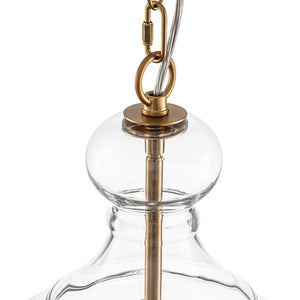 LightFixturesUSA - French Farmhouse 1 - Light Glass Bell Kitchen Pendant Light - Pendant Light - Brass - 