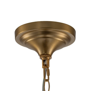 LightFixturesUSA - French Farmhouse 1 - Light Glass Bell Kitchen Pendant Light - Pendant Light - Brass - 