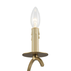 LightFixturesUSA - French Farmhouse 5 - Light Brass Candle Style Chandelier - Chandelier - Brass - 