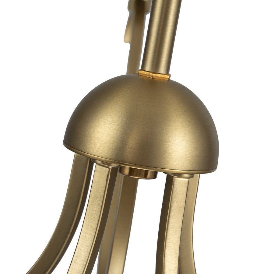 LightFixturesUSA - French Farmhouse 5 - Light Brass Candle Style Chandelier - Chandelier - Brass - 