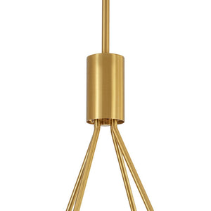 LightFixturesUSA - French Luxe Brass 4 - Light White Linen Shade Candle Chandelier - Chandelier - Brass - 