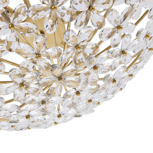 LightFixturesUSA - French Luxe Brass Bloom Crystal Floral Basket Chandelier - Chandelier - Gold - 
