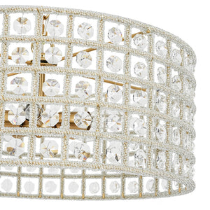 LightFixturesUSA - French Luxury Brass Crystal Drum Cage Chandelier - Chandelier - Brass - 