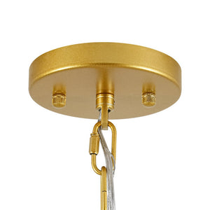 LightFixturesUSA - French Luxury Brass Floral Crystal Globe Chandelier - Chandelier - 18 in - 