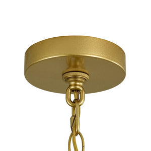 LightFixturesUSA - French Luxury Gold 2 - Tier Metal Drum Cage Chandelier - Chandelier - Brass - 