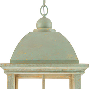 LightFixturesUSA-French Shabby Chic Patina Style Square Lantern Chandelier-Chandelier-15.4 in-
