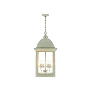 LightFixturesUSA-French Shabby Chic Patina Style Square Lantern Chandelier-Chandelier-15.4 in-