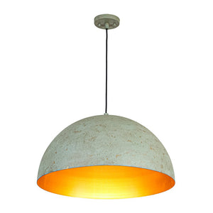 LightFixturesUSA - French Shabby Chic Weathered Patina Green Oversized Dome Pendant - Pendant Light - 23.6 in - 