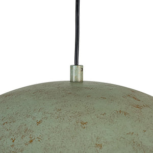 LightFixturesUSA - French Shabby Chic Weathered Patina Green Oversized Dome Pendant - Pendant Light - 23.6 in - 