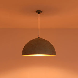 LightFixturesUSA - French Shabby Chic Weathered Patina Green Oversized Dome Pendant - Pendant Light - 23.6 in - 