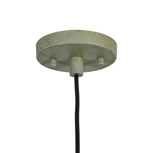 LightFixturesUSA - French Shabby Chic Weathered Patina Green Oversized Dome Pendant - Pendant Light - 23.6 in - 