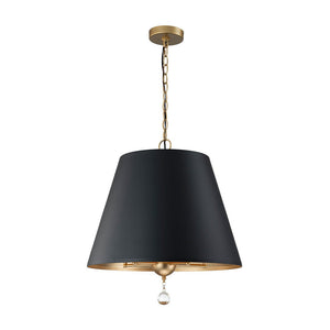 LightFixturesUSA - French Vintage Black Gold Iron Drum Cage Chandelier - Chandelier - 19.7 in - 