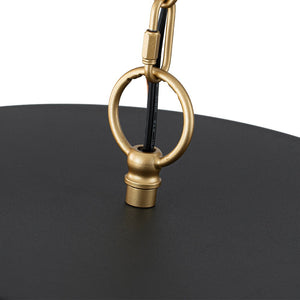 LightFixturesUSA - French Vintage Black Gold Iron Drum Cage Chandelier - Chandelier - 19.7 in - 