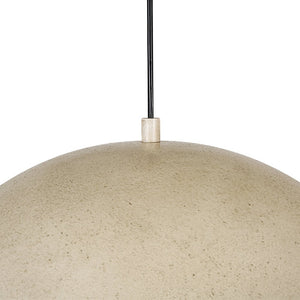 LightFixturesUSA - French Vintage Weathered Gilded Oversized Iron Dome Pendant - Pendant Light - Beige Patina - 