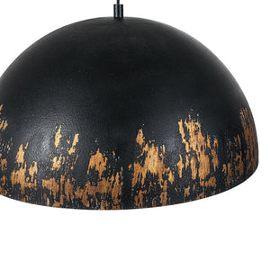 LightFixturesUSA - French Vintage Weathered Gilded Oversized Iron Dome Pendant - Pendant Light - Beige Patina - 