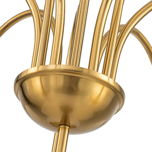 LightFixturesUSA-Funky 10-Light Tiered Round Opal Glass Globe Bubble Chandelier-Chandelier-Brass-