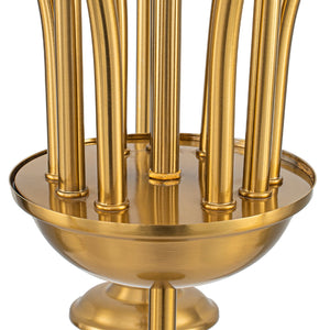 LightFixturesUSA-Funky 10-Light Tiered Round Opal Glass Globe Bubble Chandelier-Chandelier-Brass-