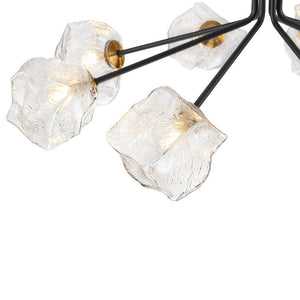 LightFixturesUSA - Funky Eclectic Frozen Icy Style Black Sputnik Chandelier - Chandelier - 12 - Lt - 