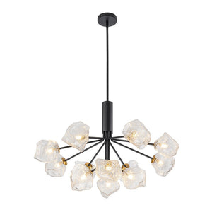 LightFixturesUSA - Funky Eclectic Frozen Icy Style Black Sputnik Chandelier - Chandelier - 12 - Lt - 