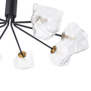 LightFixturesUSA - Funky Eclectic Frozen Icy Style Black Sputnik Chandelier - Chandelier - 12 - Lt - 