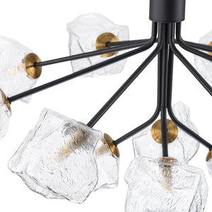 LightFixturesUSA - Funky Eclectic Frozen Icy Style Black Sputnik Chandelier - Chandelier - 12 - Lt - 