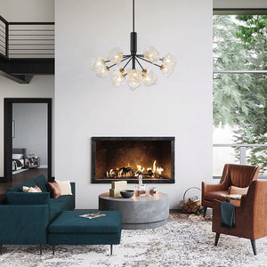 LightFixturesUSA - Funky Eclectic Frozen Icy Style Black Sputnik Chandelier - Chandelier - 12 - Lt - 
