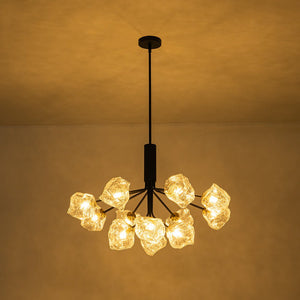 LightFixturesUSA - Funky Eclectic Frozen Icy Style Black Sputnik Chandelier - Chandelier - 12 - Lt - 