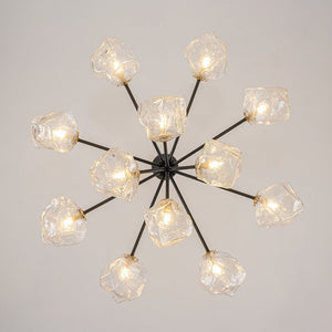 LightFixturesUSA - Funky Eclectic Frozen Icy Style Black Sputnik Chandelier - Chandelier - 12 - Lt - 