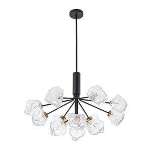 LightFixturesUSA - Funky Eclectic Frozen Icy Style Black Sputnik Chandelier - Chandelier - 12 - Lt - 