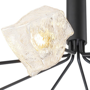 LightFixturesUSA - Funky Eclectic Frozen Icy Style Black Sputnik Chandelier - Chandelier - 12 - Lt - 
