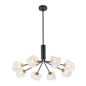 LightFixturesUSA - Funky Eclectic Frozen Icy Style Black Sputnik Chandelier - Chandelier - 8 - Lt - 