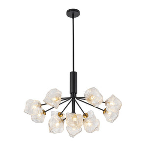 LightFixturesUSA - Funky Eclectic Frozen Icy Style Black Sputnik Chandelier - Chandelier - 8 - Lt - 