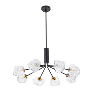 LightFixturesUSA - Funky Eclectic Frozen Icy Style Black Sputnik Chandelier - Chandelier - 8 - Lt - 