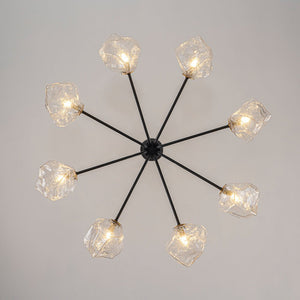 LightFixturesUSA - Funky Eclectic Frozen Icy Style Black Sputnik Chandelier - Chandelier - 8 - Lt - 