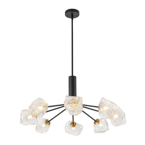 LightFixturesUSA - Funky Eclectic Frozen Icy Style Black Sputnik Chandelier - Chandelier - 8 - Lt - 
