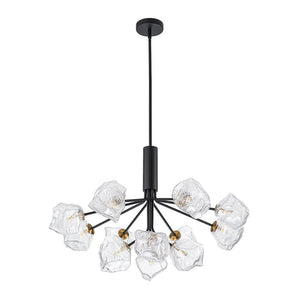 LightFixturesUSA - Funky Eclectic Frozen Icy Style Black Sputnik Chandelier - Chandelier - 8 - Lt - 