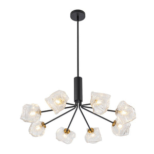 LightFixturesUSA - Funky Eclectic Frozen Icy Style Black Sputnik Chandelier - Chandelier - 8 - Lt - 