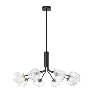 LightFixturesUSA - Funky Eclectic Frozen Icy Style Black Sputnik Chandelier - Chandelier - 8 - Lt - 