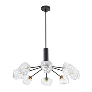 LightFixturesUSA - Funky Eclectic Frozen Icy Style Black Sputnik Chandelier - Chandelier - 8 - Lt - 