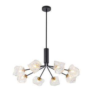 LightFixturesUSA - Funky Eclectic Frozen Icy Style Black Sputnik Chandelier - Chandelier - 8 - Lt - 