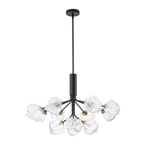 LightFixturesUSA - Funky Eclectic Frozen Icy Style Black Sputnik Chandelier - Chandelier - 8 - Lt - 