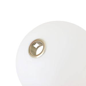 LightFixturesUSA-Funky Goose Arm 2-Light Offset Frosted Glass Globe Ceiling Fixture-Ceiling Light-Brass-
