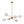LightFixturesUSA-Funky Laser Tiered Polished Iridescent Glass Globe Sputnik Chandelier-Chandelier-Brass-