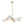 LightFixturesUSA-Funky Laser Tiered Polished Iridescent Glass Globe Sputnik Chandelier-Chandelier-Brass-